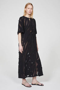 Lynn Applique Dress, Black